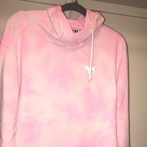 Pink tie dyed hoodie